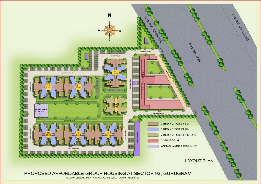 Mrg Bazaar Sector 93 Gurgaon site plan
